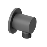 Product cut out image of the Abacus Emotion Matt Anthracite Round Wall Outlet